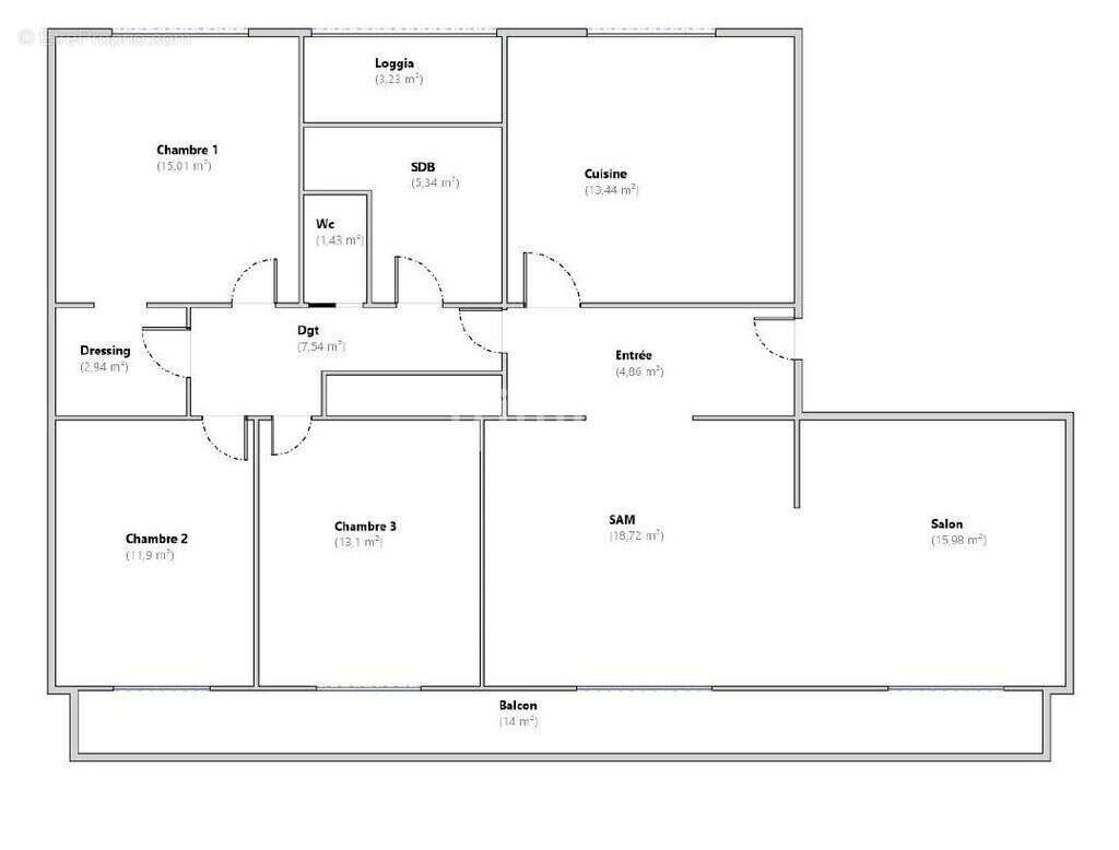 Bel appartement 5 p 113 m² env. à Strasbourg Stockfeld - photo 2