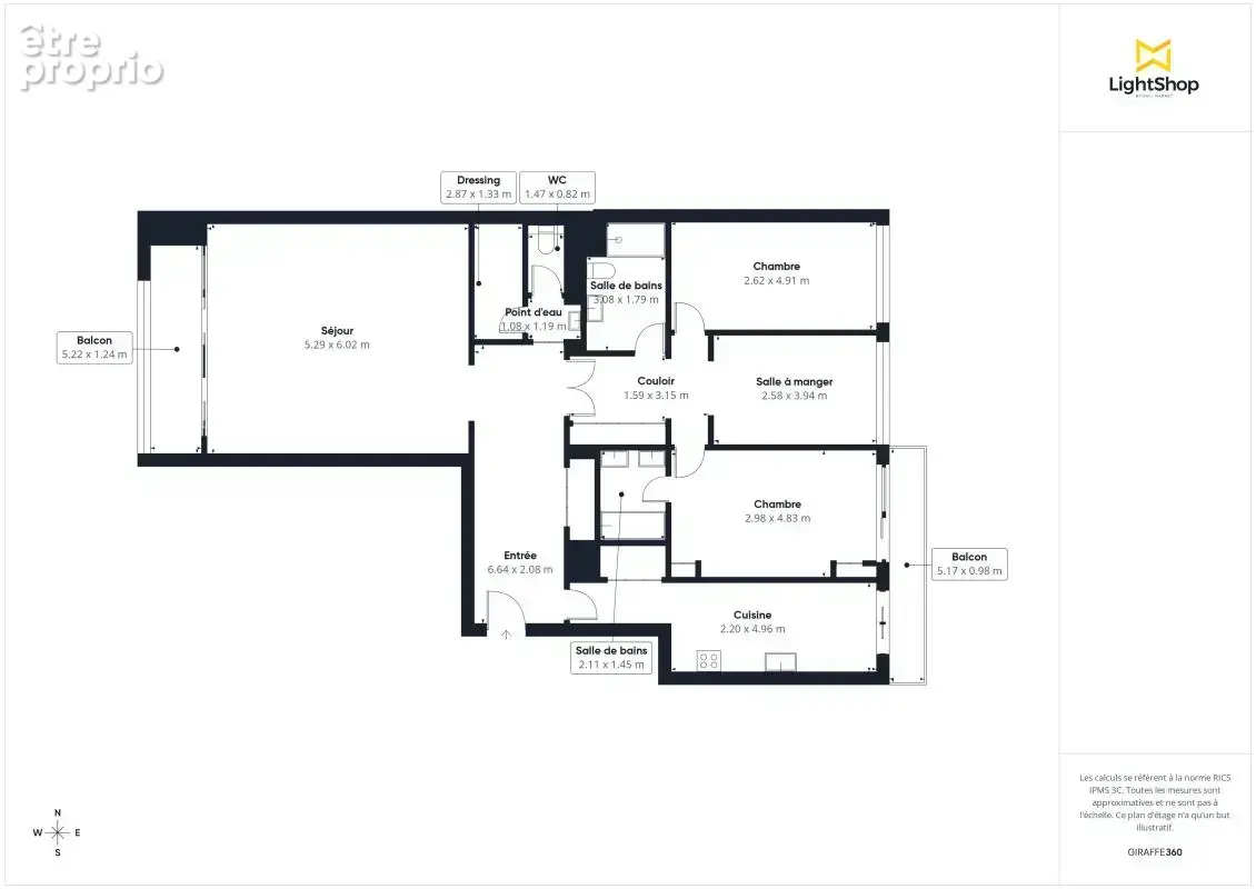 Vue dégagée sur Paris - 127 m² traversant - Deux balcons/ Parking - Ligne 11 à 2min - Jourdain/ Télégraphe - photo 3