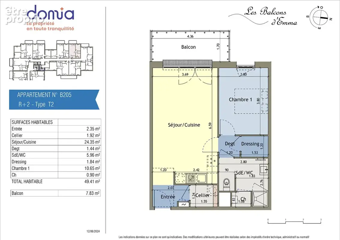 Appartement Clermont Ferrand T2 avec balcon et parking - photo 3