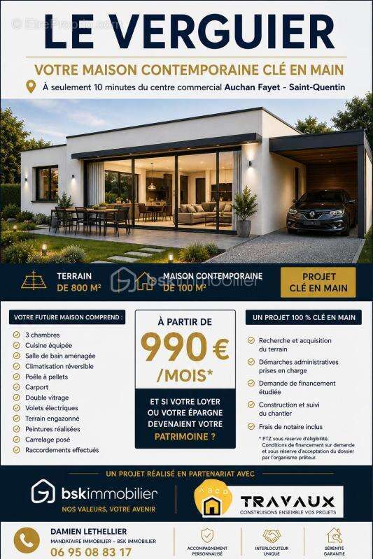 Terrain à bâtir viabilisé – 852 m² – 19 900 € – Secteur Saint-Quentin / Fayet - photo 3