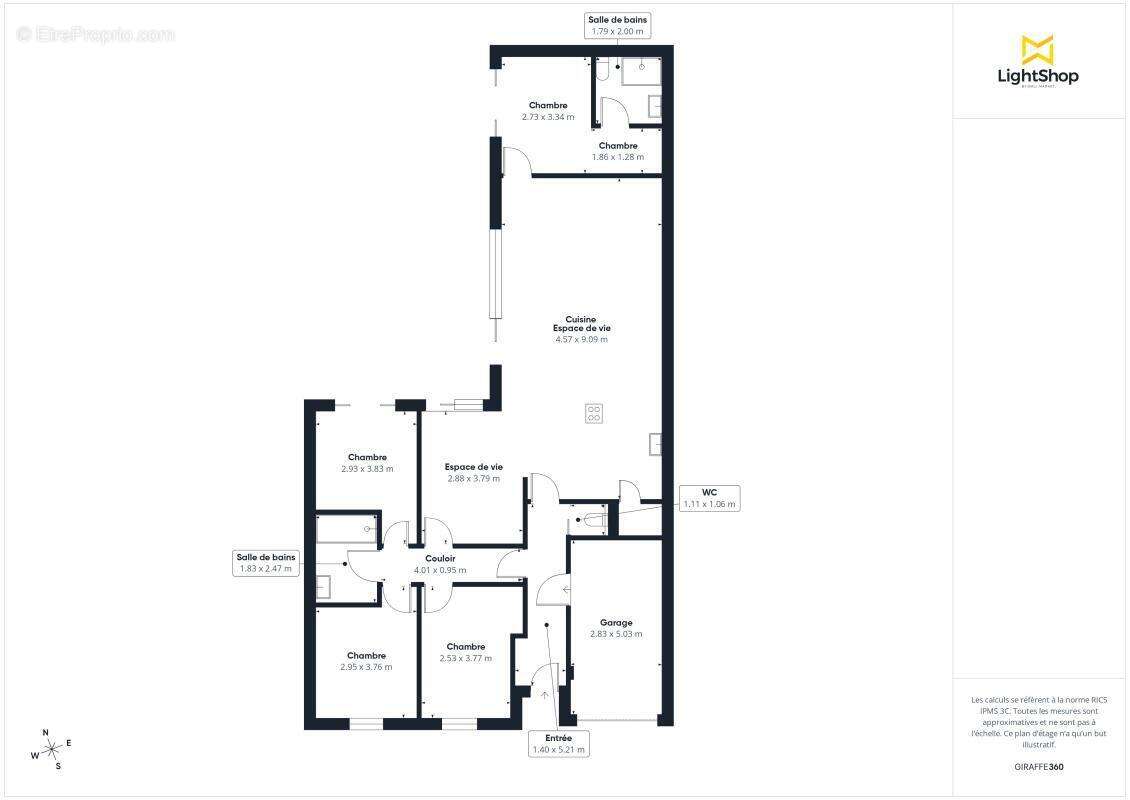 Belle maison de plain-pied avec 4 chambres avec jardin et piscine - En impasse, aux Sorinières - photo 17