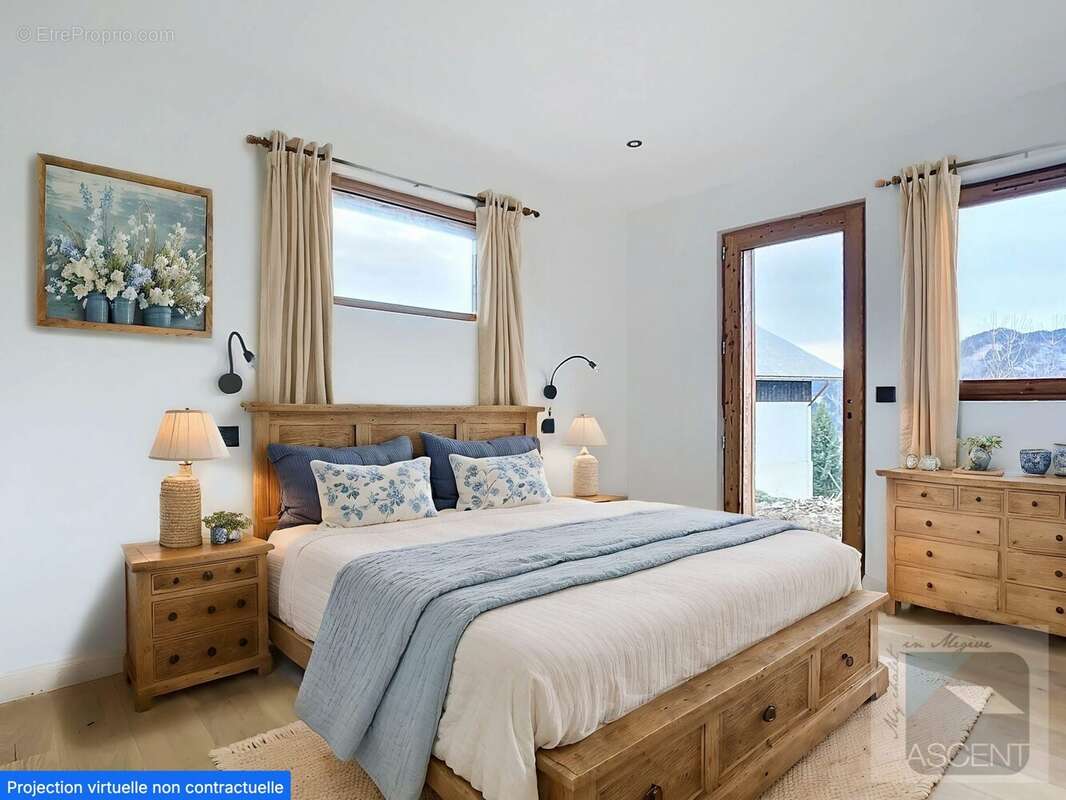 Chambre 1 - photo non contractuelle - Maison à CREST-VOLAND