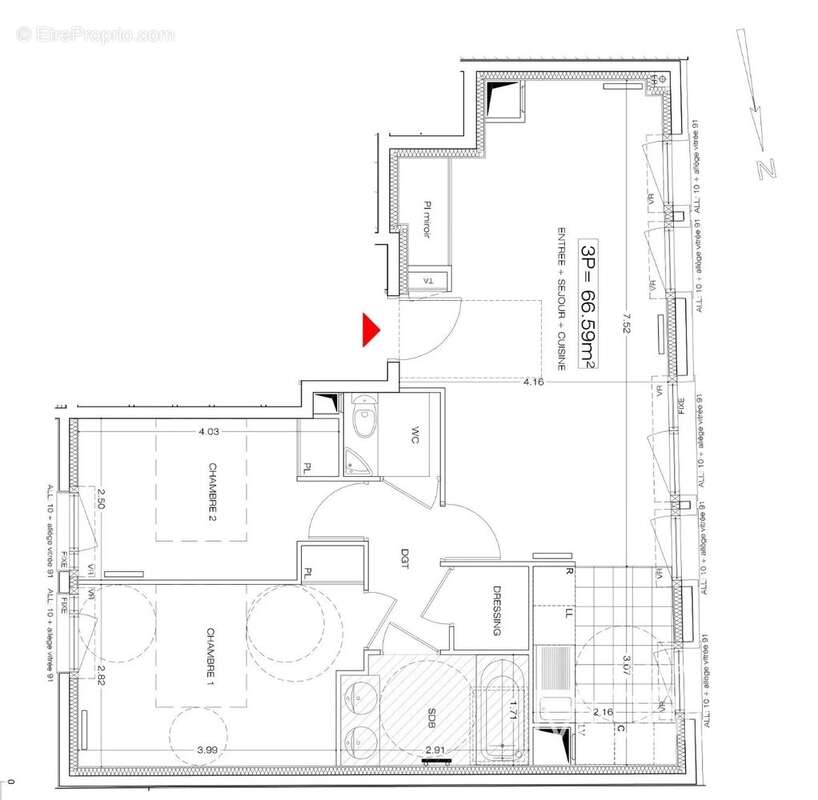 Appartement à PARIS-18E
