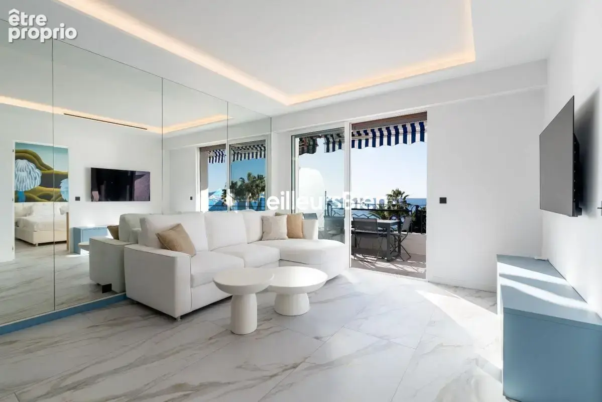 Cannes-Croisette, superbe appartement 4ème étage : 2 chambres, terrasse, vue mer - photo 7