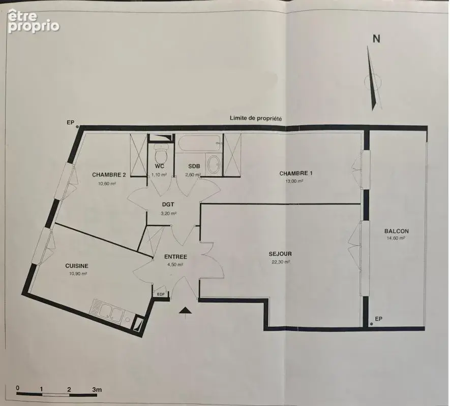 Appartement T3 - lumineux - terrasse et parking sécurisé – Moulin-à-Vent - Vénissieux - photo 11