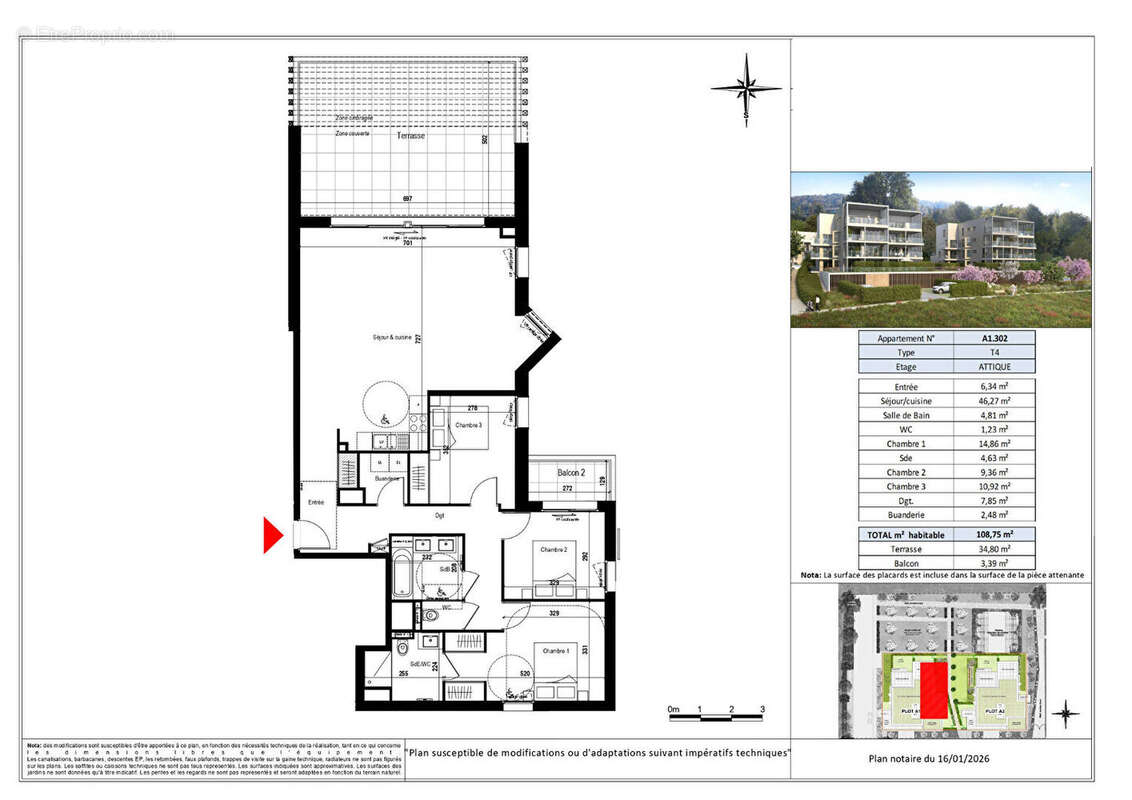 Appartement à EVIAN-LES-BAINS