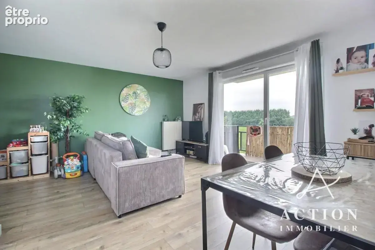 Leers - appartement t3 - balcon - 2 places de stationnement - residence securisee - photo 1