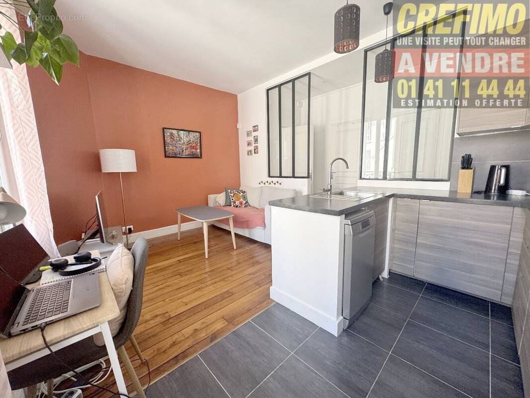 Appartement de caractère avec cachet, belle pièce de vie, cuisine aménagée à Asnières-sur-Seine. - photo 4