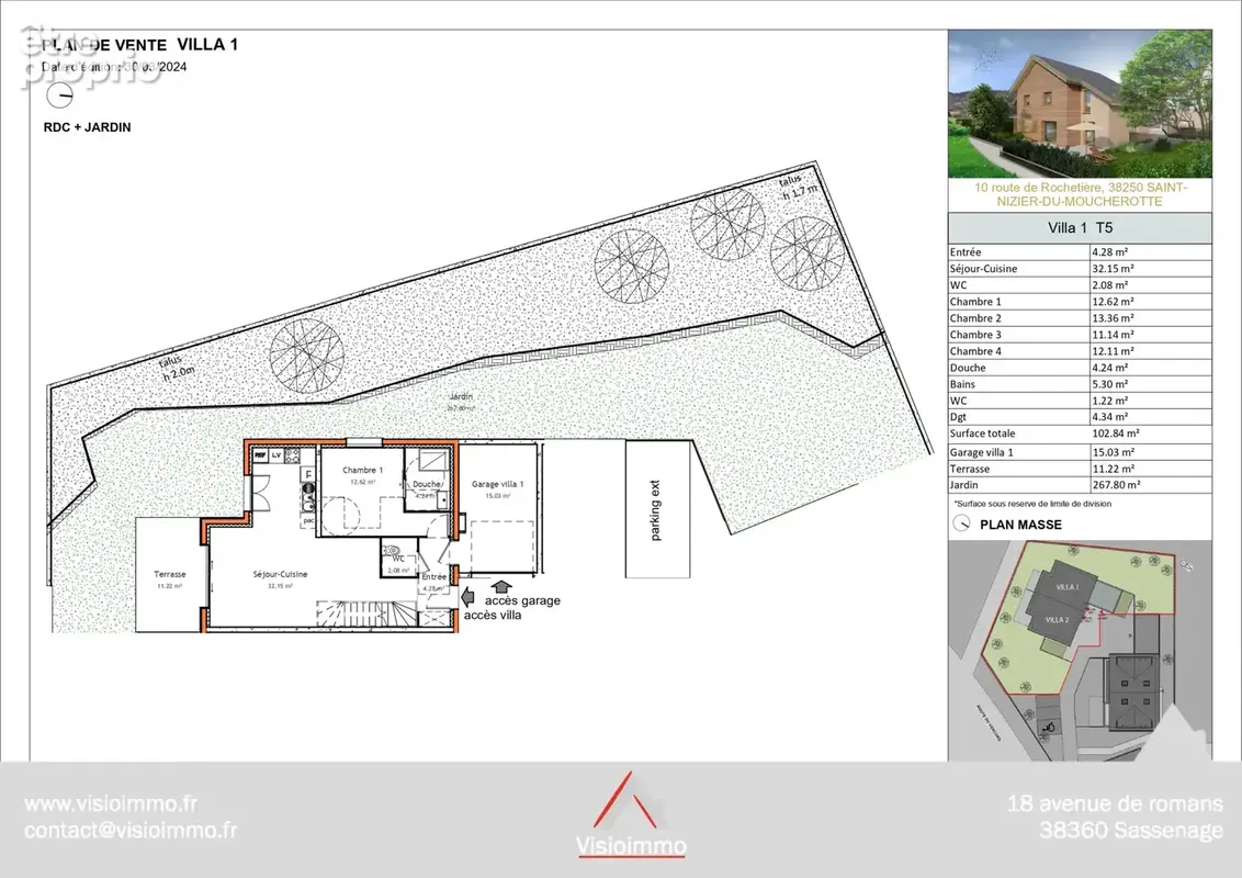 Villa T5 neuve   RE 2020   Faible consommation - St Nizier - photo 5
