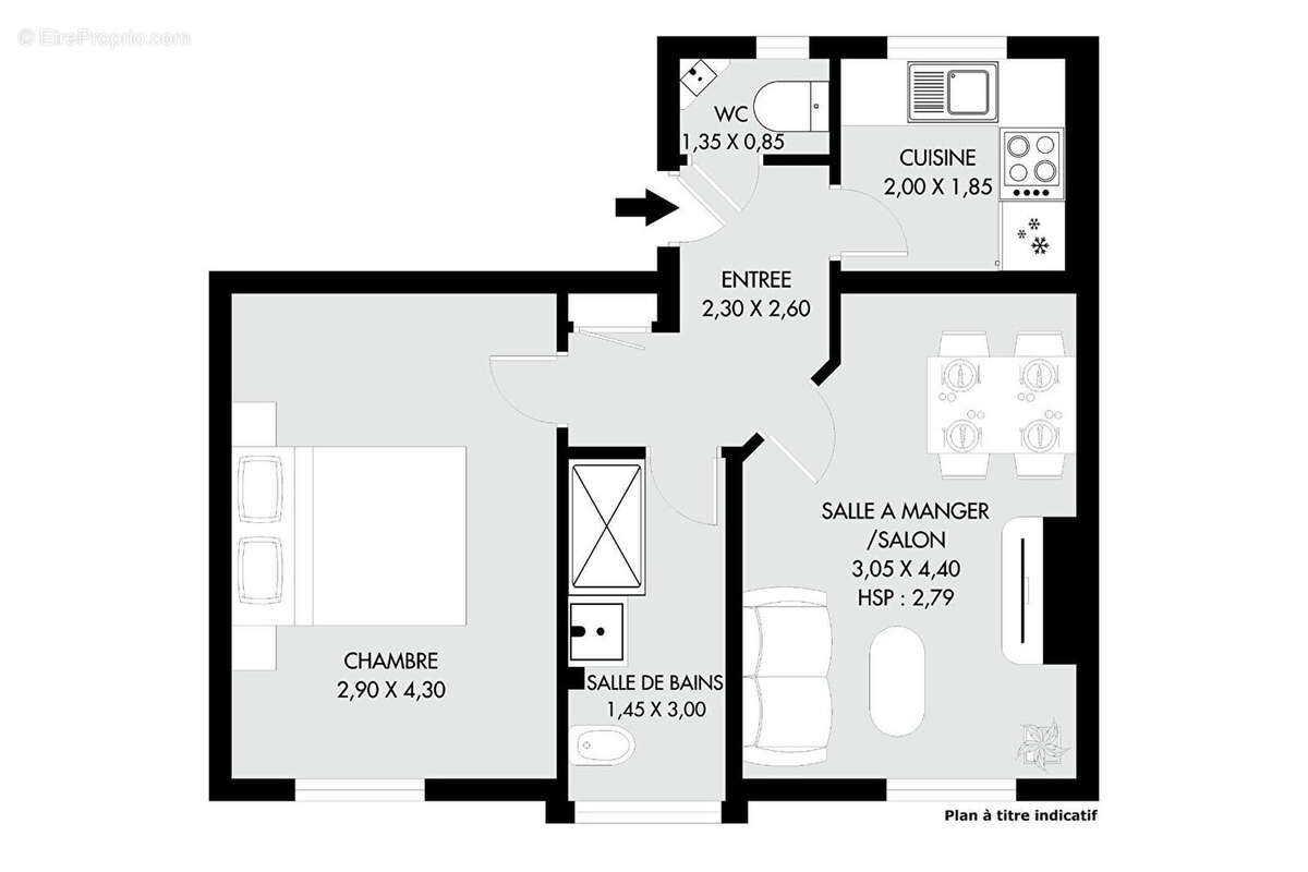 Appartement à PARIS-15E