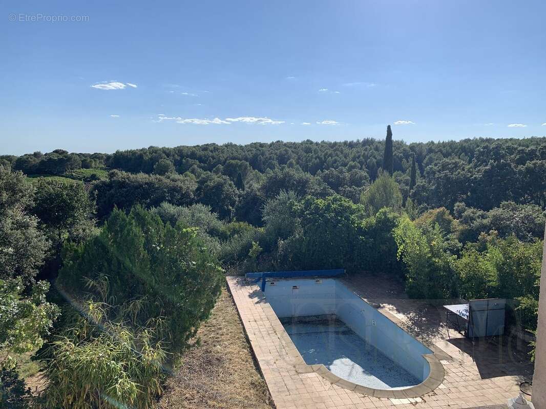 Vue dominante  1 415 m²  piscine  une propriété à révéler - photo 7