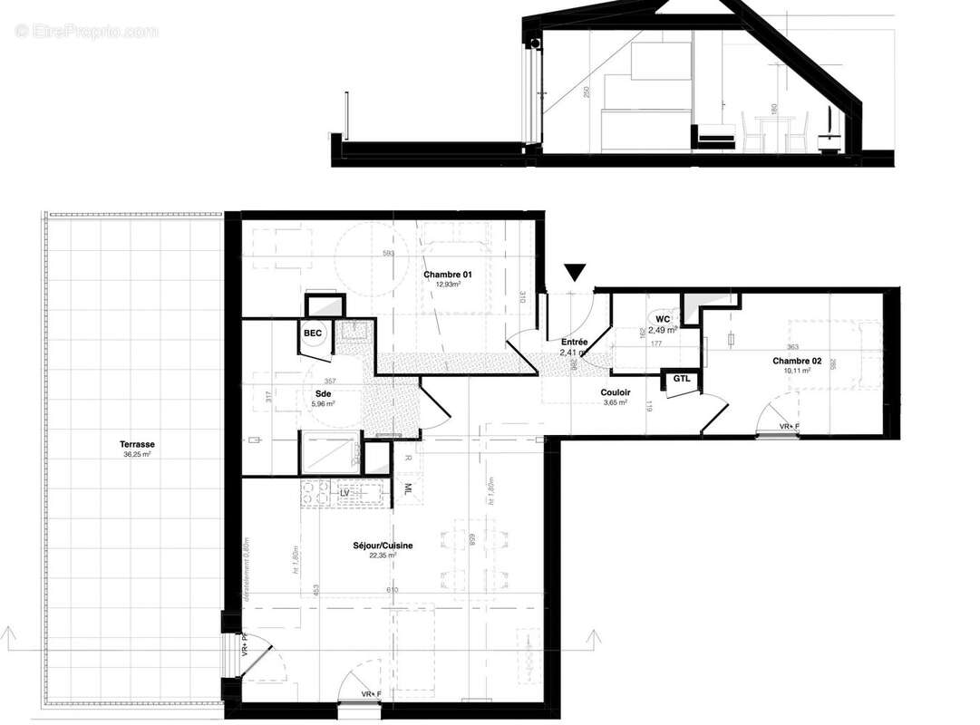 Appartement 59 m² à Perros-Guirec  - photo 2