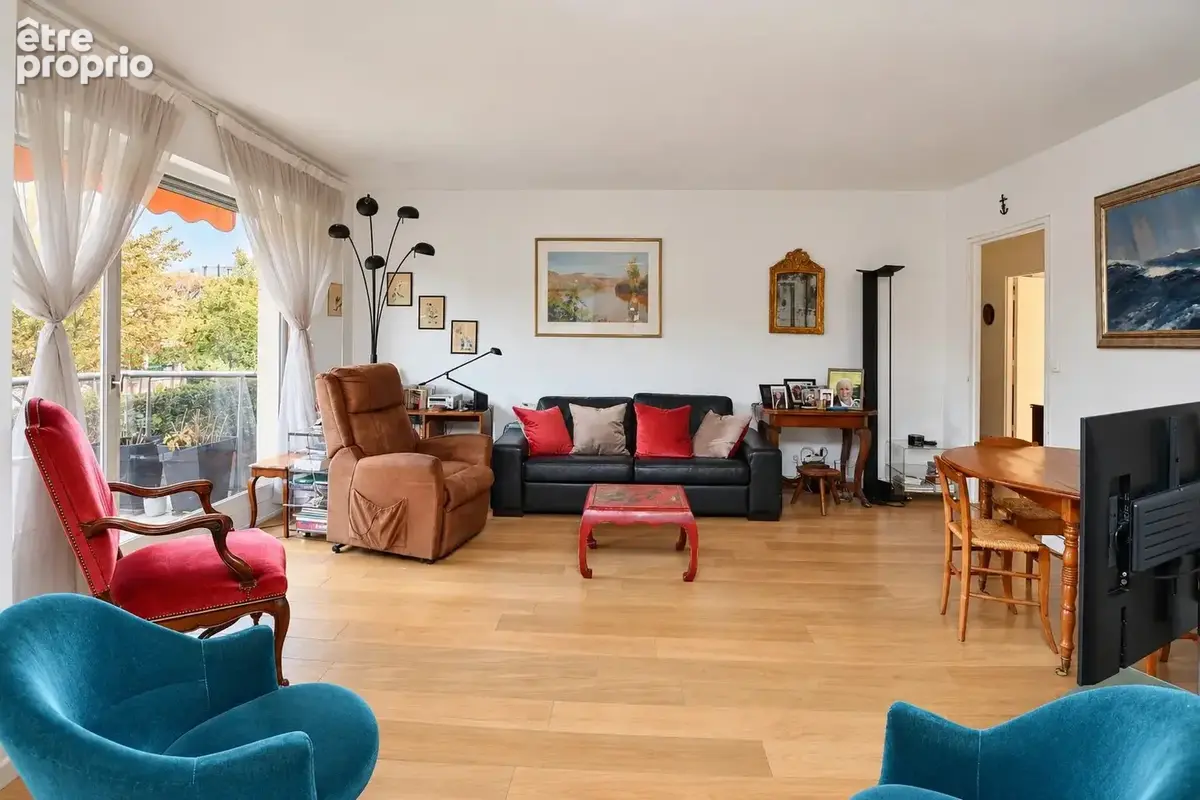 Bas de chatou 4 mn rer - appartement de  88 m² - 3 chambres - cave et parking - photo 2