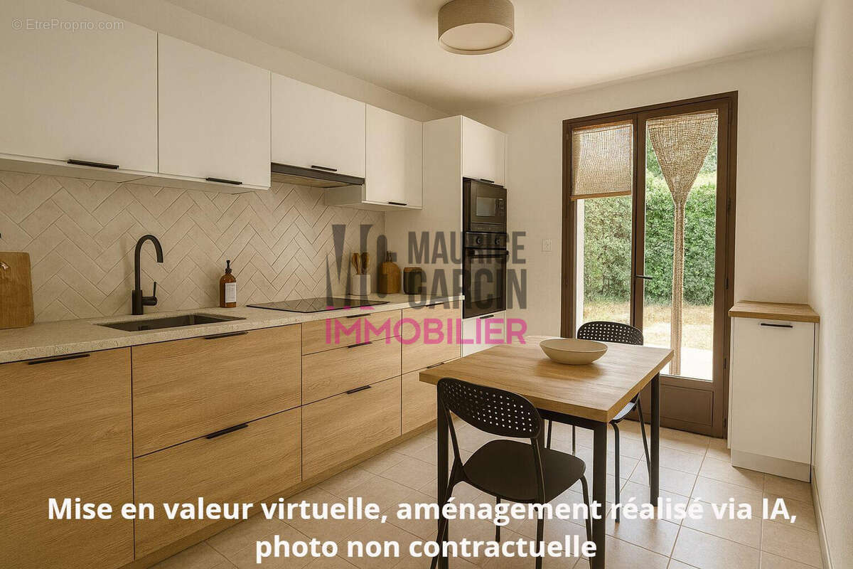 Mise en valeur virtuelle, aménagement réalisé via IA, photo non contractuelle - Maison à AVIGNON