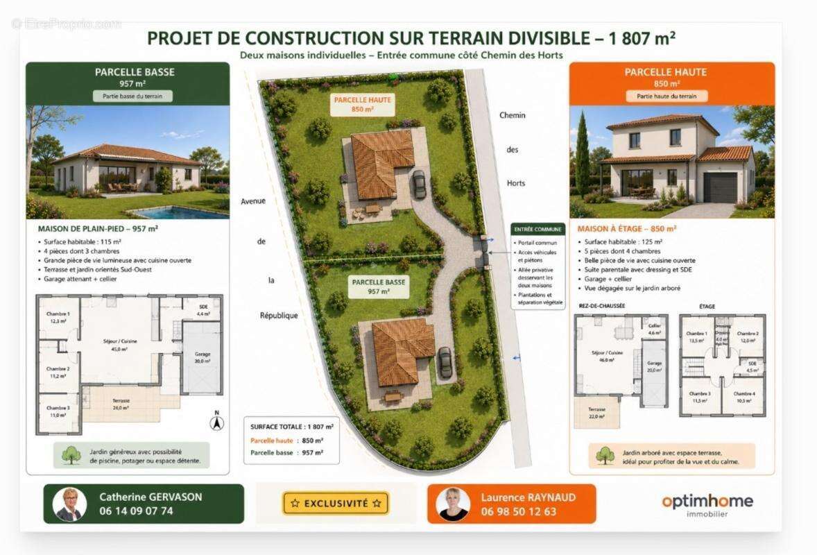 Terrain à vendre de 957 m² -PERIGNAT LES SARLIEVE (63170) - photo 3
