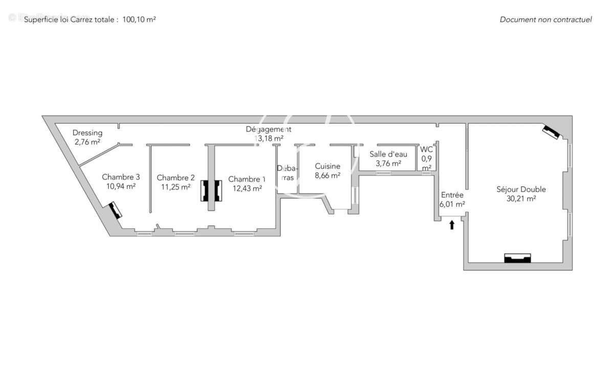 Paris 7e - GROS CAILLOU / DUPONT DES LOGES - Appartement - 5 pièces - 100,10m² Carrez - 2/3 chambres - Balcon - Chambre de servi - photo 19