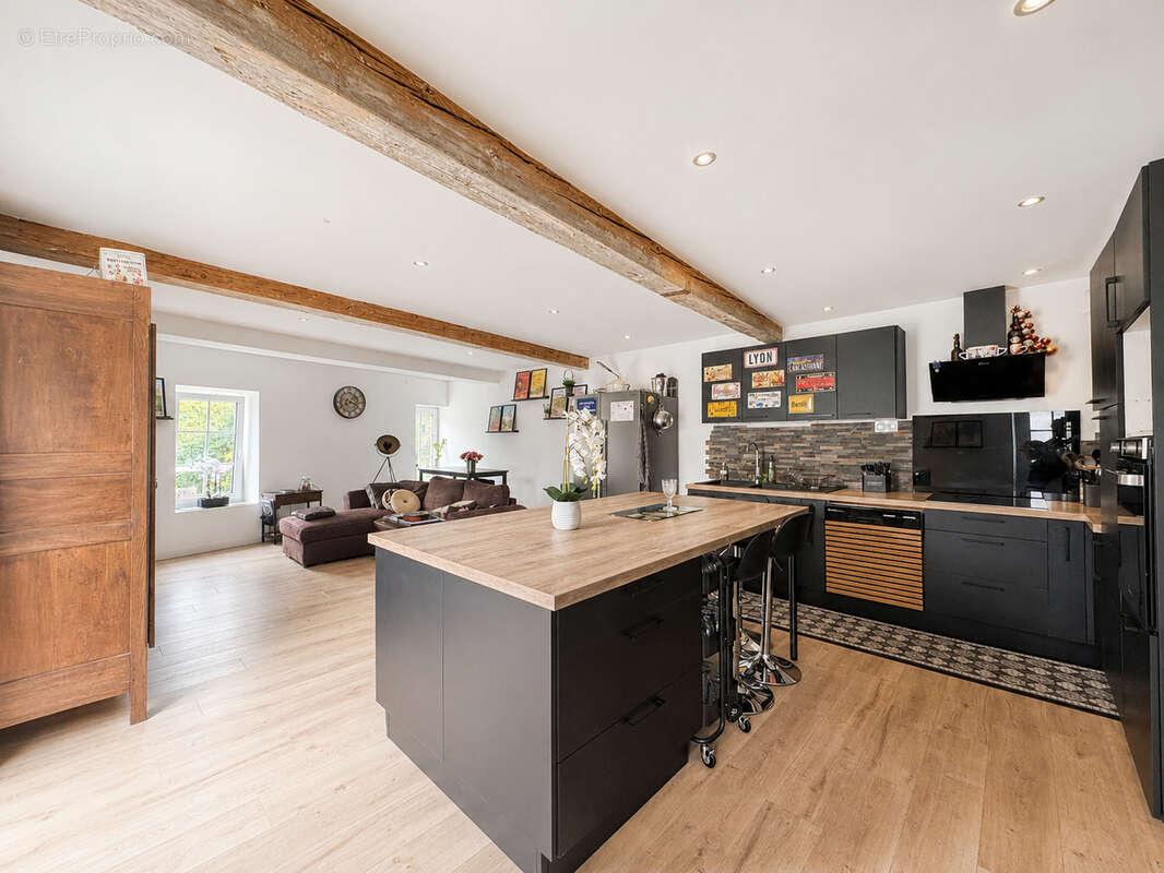 Maison en pierres rénovée, élevée sur dépendances à Saint Pierre de Boeuf - 3 chambres + 160 m2 de jardin - photo 4