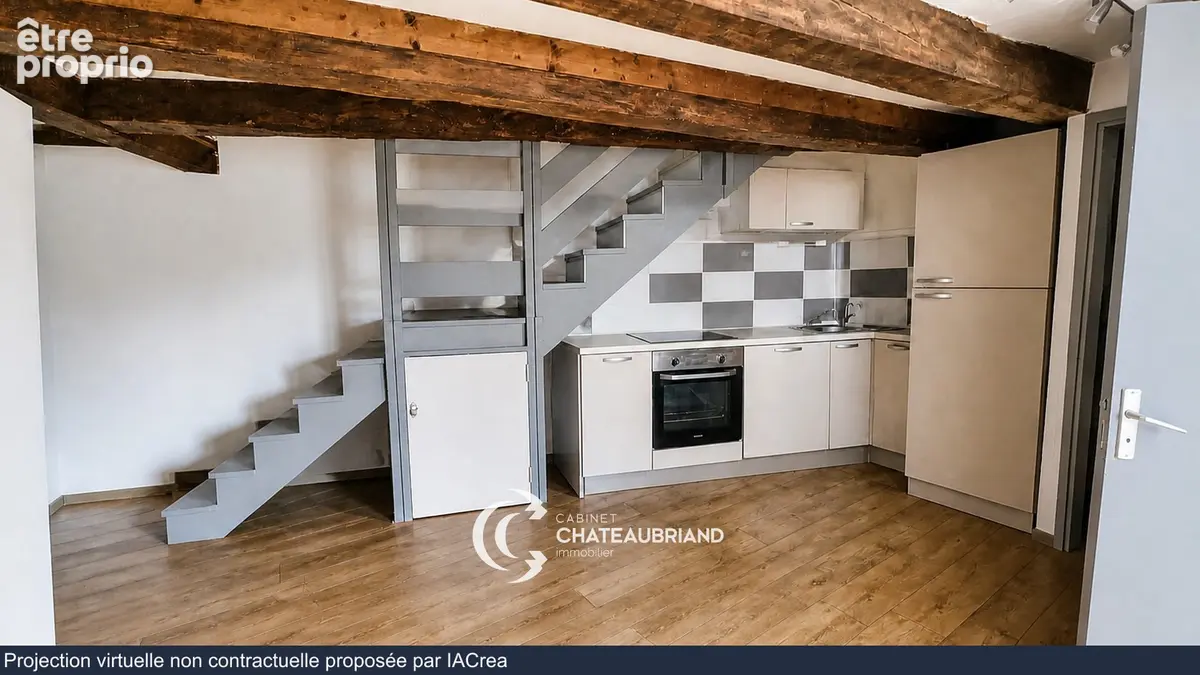 Appartement T1 bis  en duplex  de 27.82 m²  vendu loué  - DOL DE BRETAGNE CENTRE - photo 1
