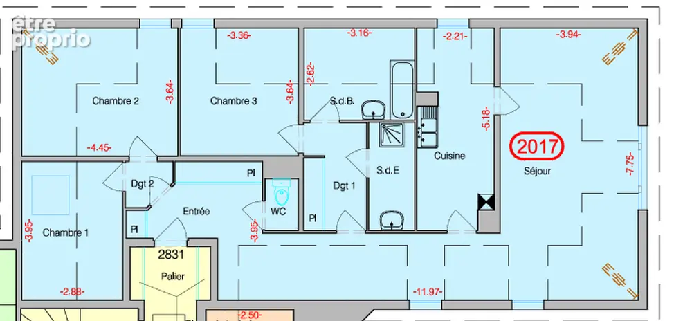 Appartement Bussy Saint Georges 4 pièce(s) - photo 9