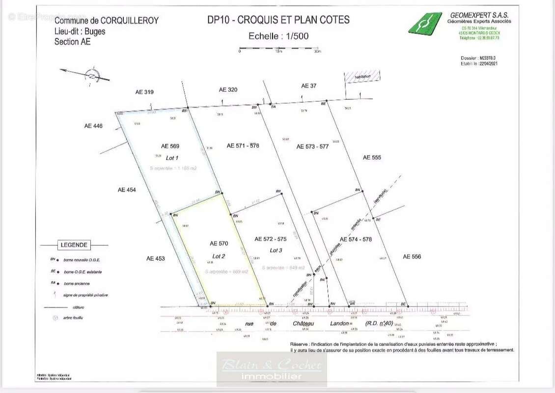 Terrain à CORQUILLEROY