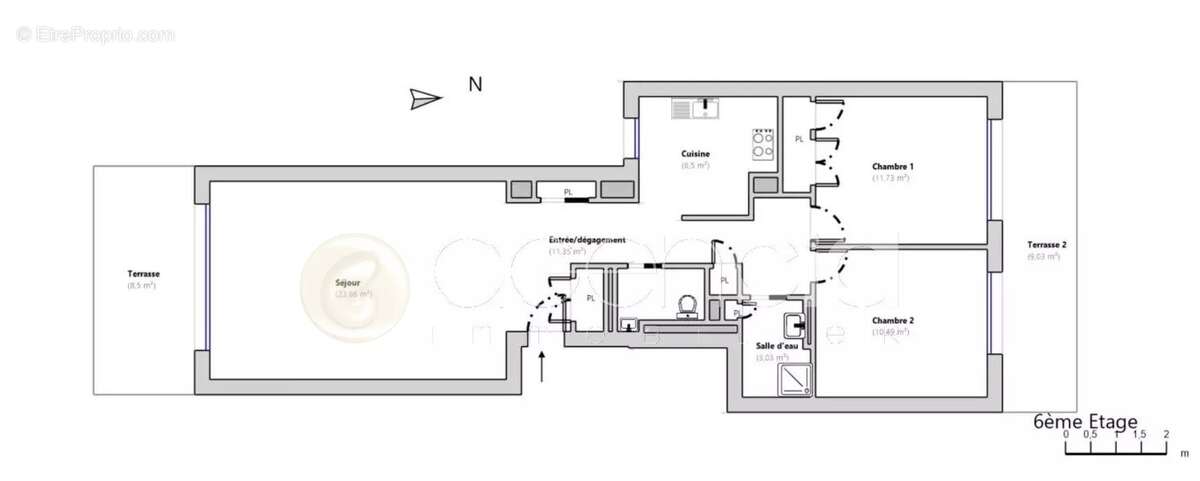 Cannes basse californie  vue mer  t3 de 70 m²  sud  cave  box garage xl en supplément - photo 10