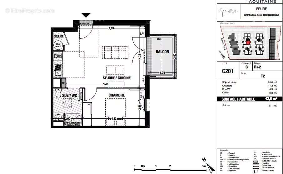 Appartement à BELIN-BELIET