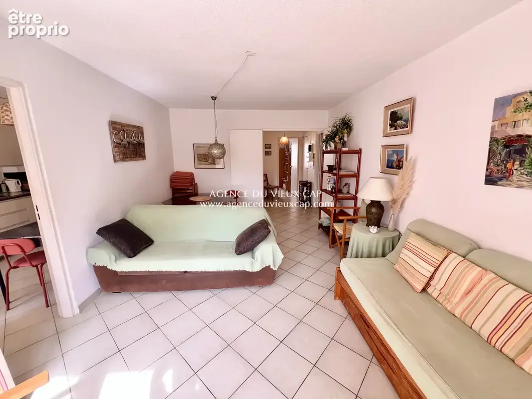 Achat cap d'agde secteur vieux port / falaises spacieux t3 en rdc vue jardin avec parking prive - photo 5