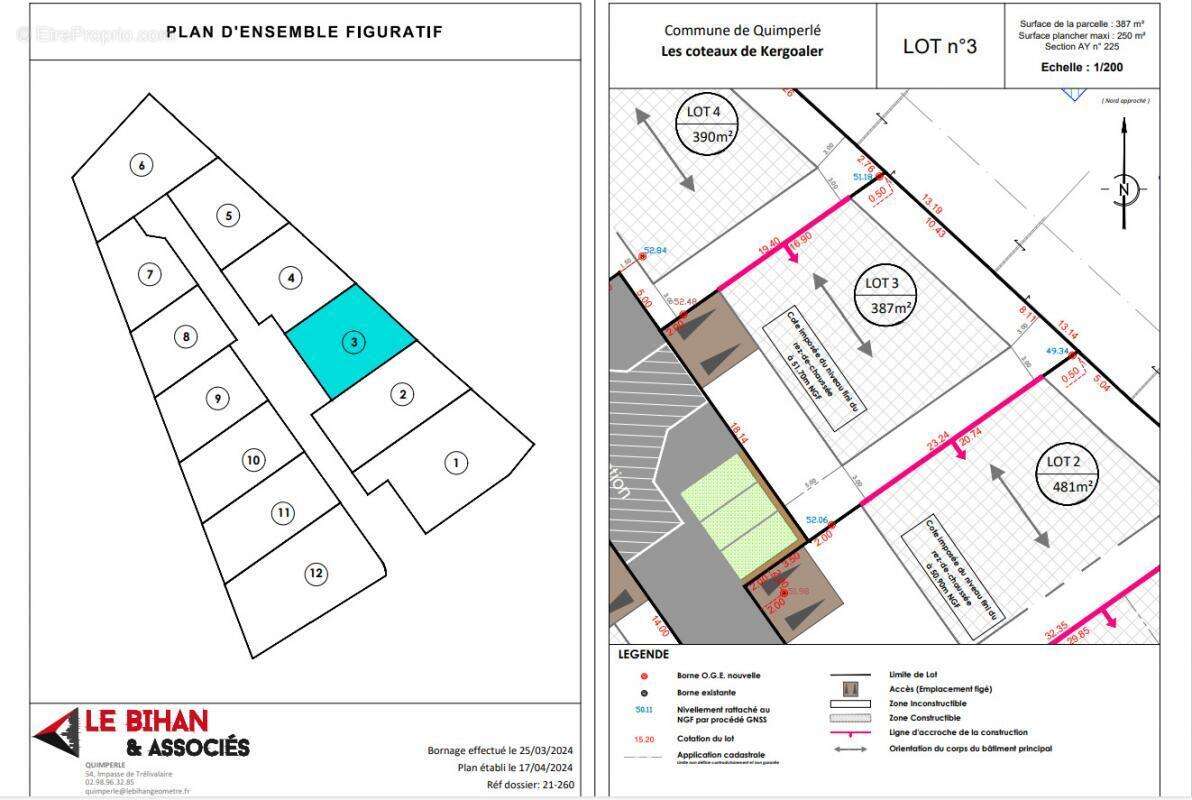 Terrain à QUIMPERLE