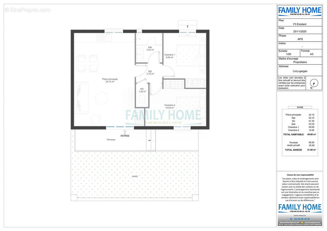 Appartement à LIVRY-GARGAN