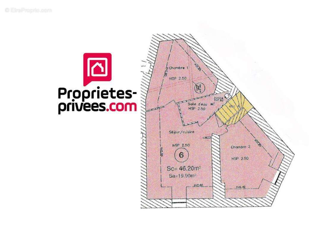 Appartement Nonancourt centre 3 pièce(s) 46.20 m2 2 chambres jardin 96000 FAI - photo 2