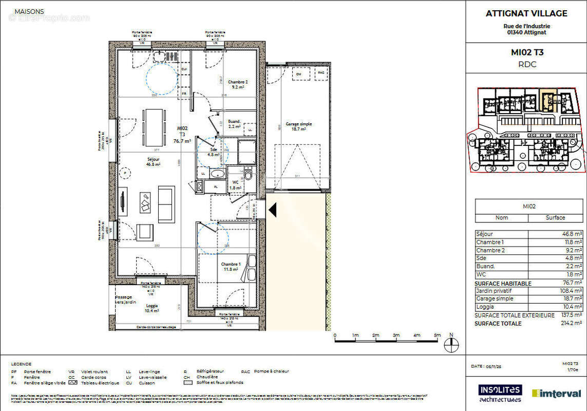 Maison neuve PP Attignat  centre 76 m2 Garage jardin clos - photo 4