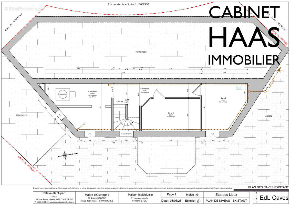 Plan sous-sol - Appartement à CRETEIL