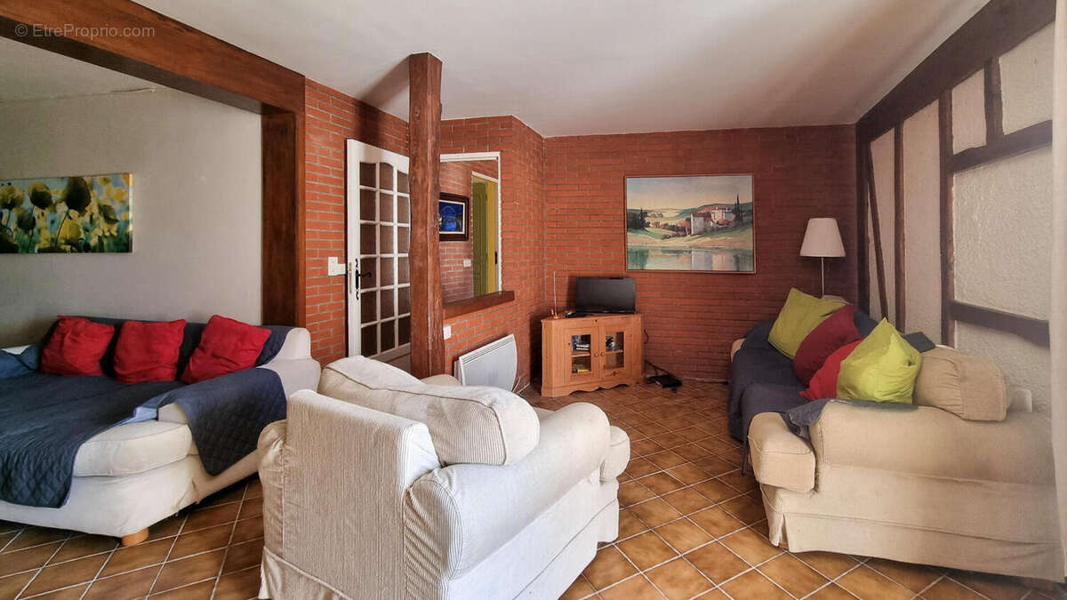 Salon - Maison à LABECEDE-LAURAGAIS