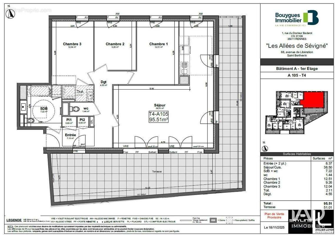 Appartement 95 m² à Saint-Berthevin  - photo 5