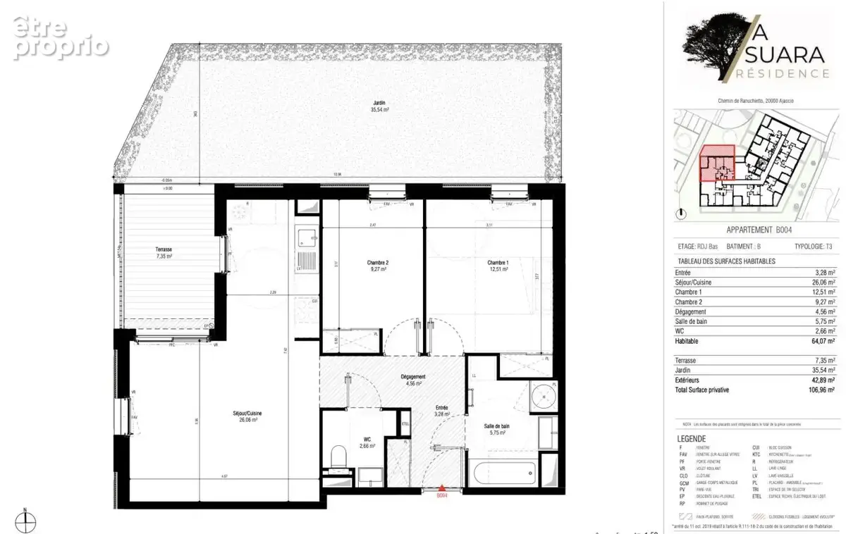 Programme A SUARA : T3 avec terrasse et parking - photo 2