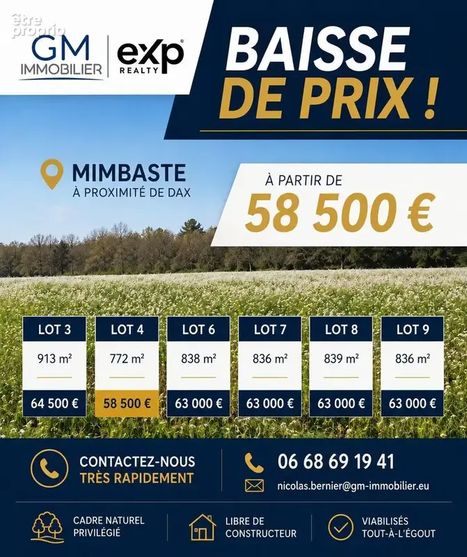 Terrain à DAX