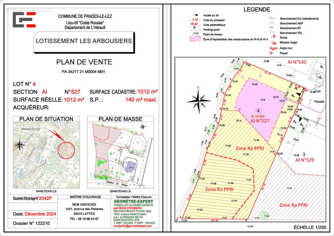 Terrain à PRADES-LE-LEZ