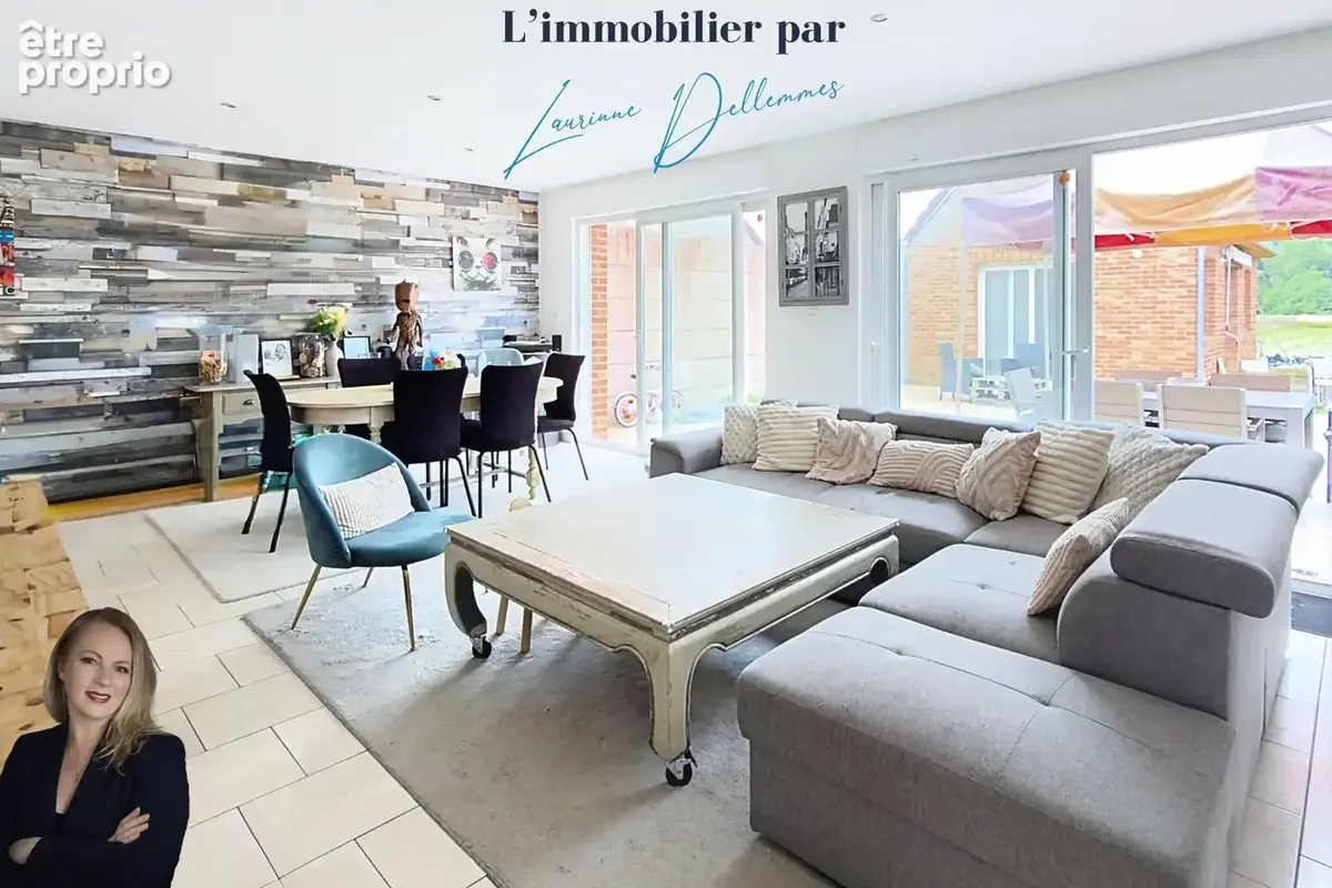 Pavillon individuel semi plain-pied 130 m2, 4 chambres avec garage et son studio indépendant de 30m2 - Thun Saint Amand (59) de  - photo 4