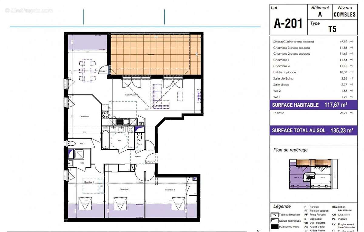 Appartement T5 avec terrasse cur Blagnac - photo 8