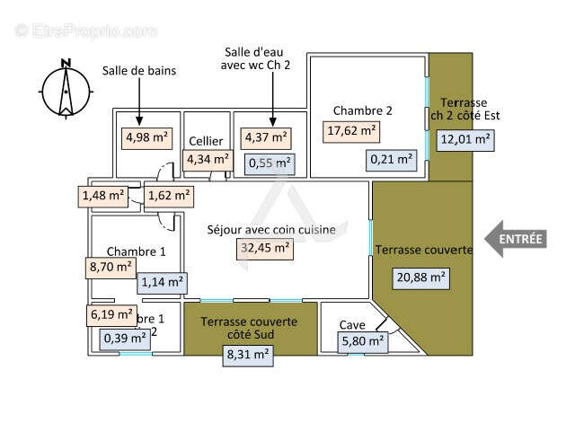 Appartement t4 de 82 m2 dans petite copropriété de charme à 20min de porto-vecchio - photo 24
