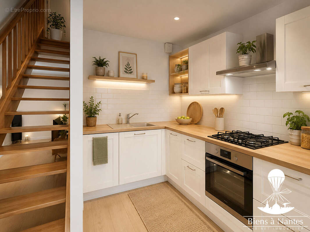 A vendre  t3 duplex  avec balcon nantes jules-vernes - photo 3