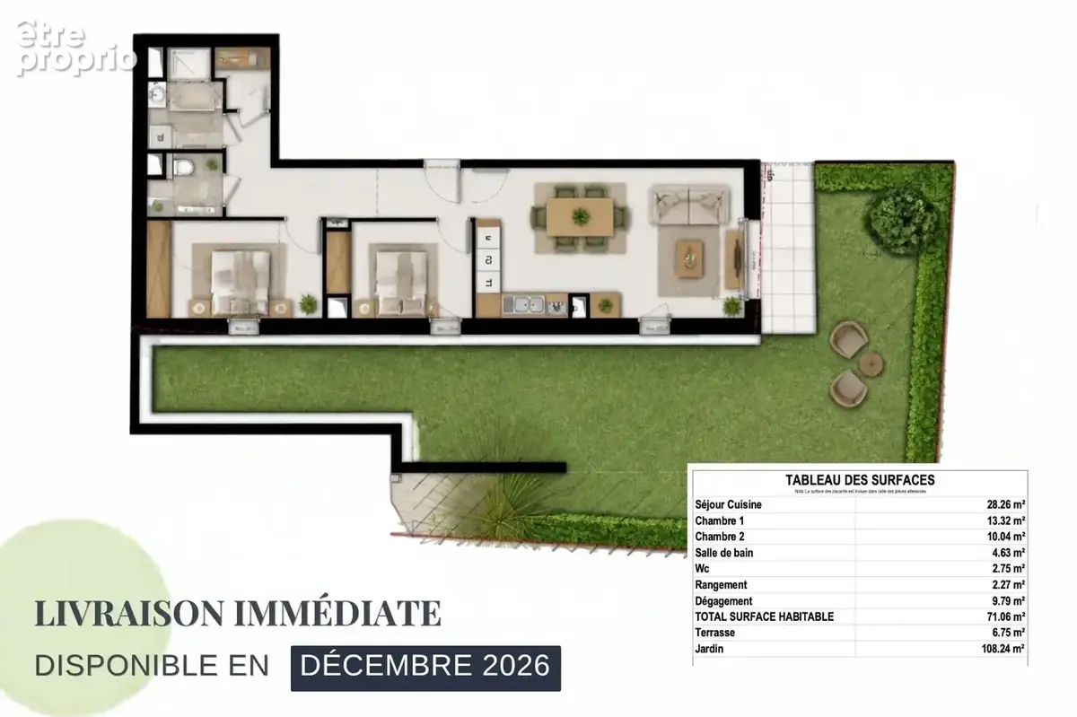 Appartement 3 pièces 71 m² à vendre à Araches-La-Frasse (74300) - photo 2
