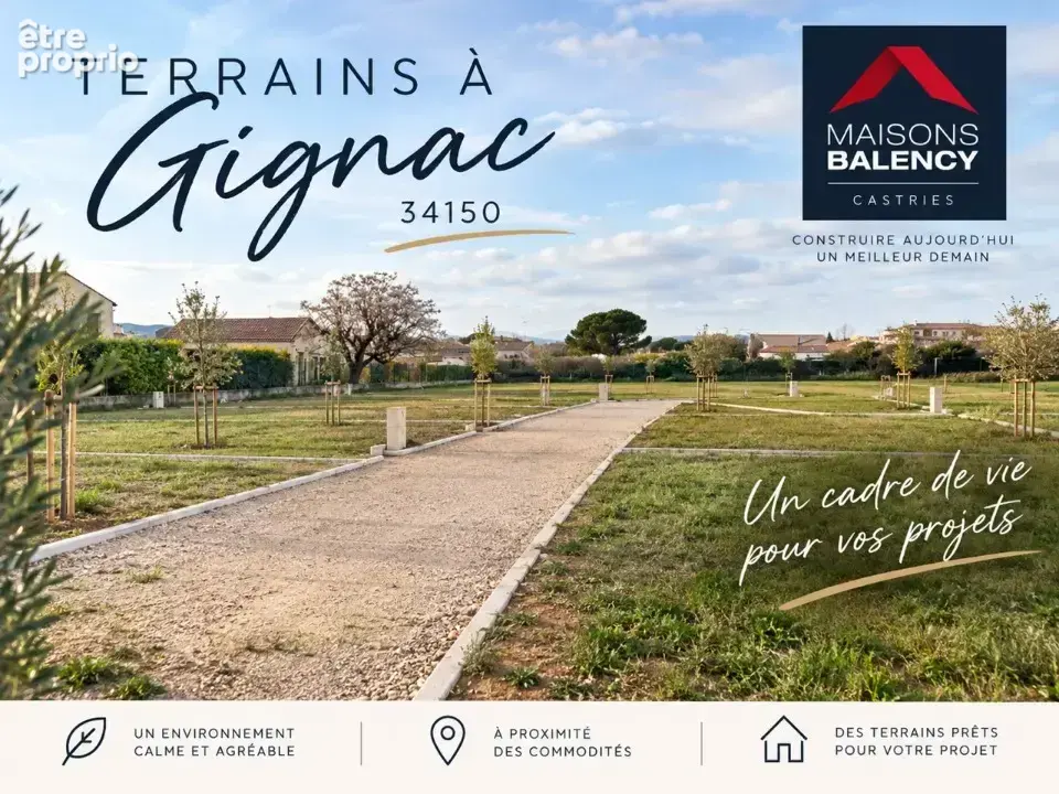 Photo Terrain à Gignac au prix de 107 000€