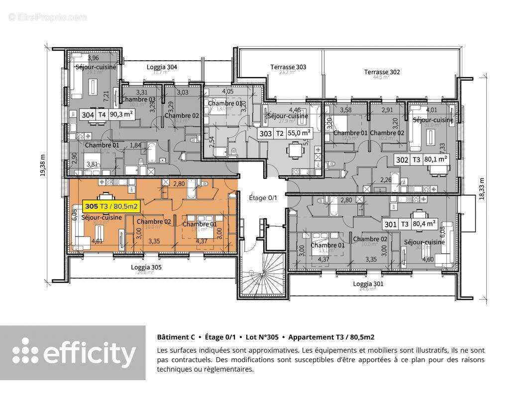 Appartement à SAINT-JEAN-DE-THOLOME