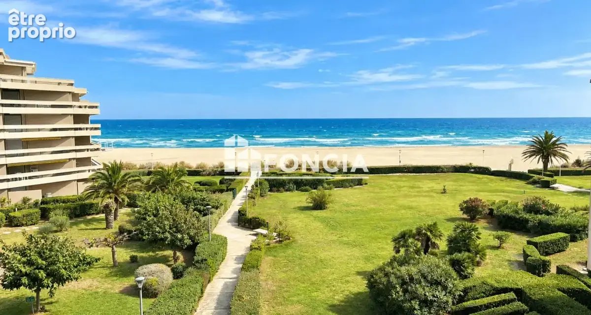 Canet sud – studio cabine 19 m² – vue mer – terrasse – parking au pied de la résidence – gardien - photo 9