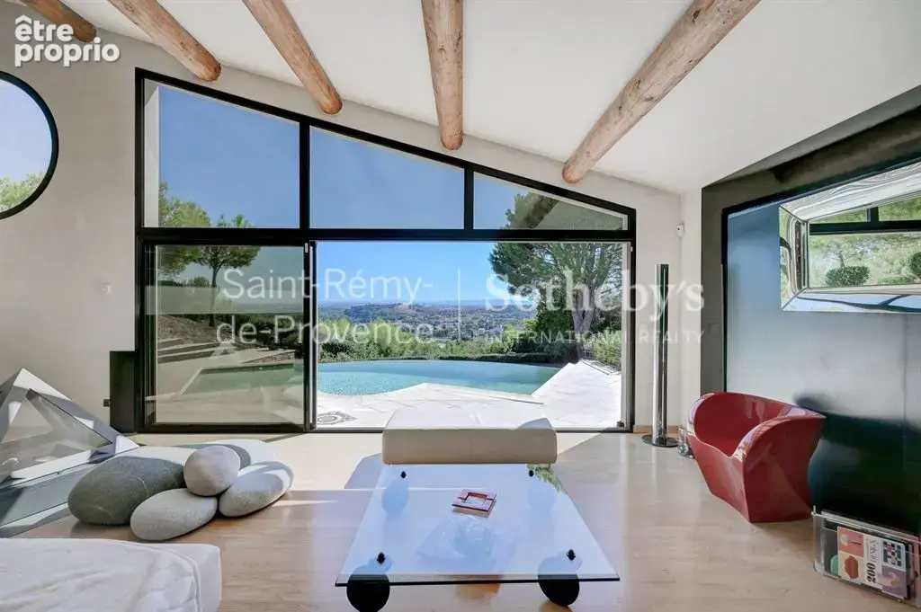 Villa d'architecte, vue panoramique et piscine a debordement - villeneuve les avignon - photo 7