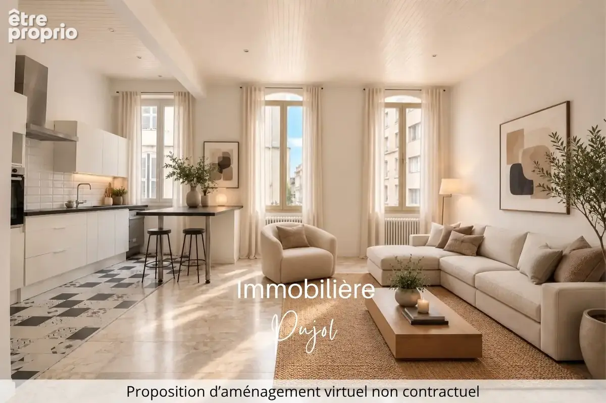 Marseille 6e   Préfecture   T3 rénové de 72 m2 avec patio - photo 2