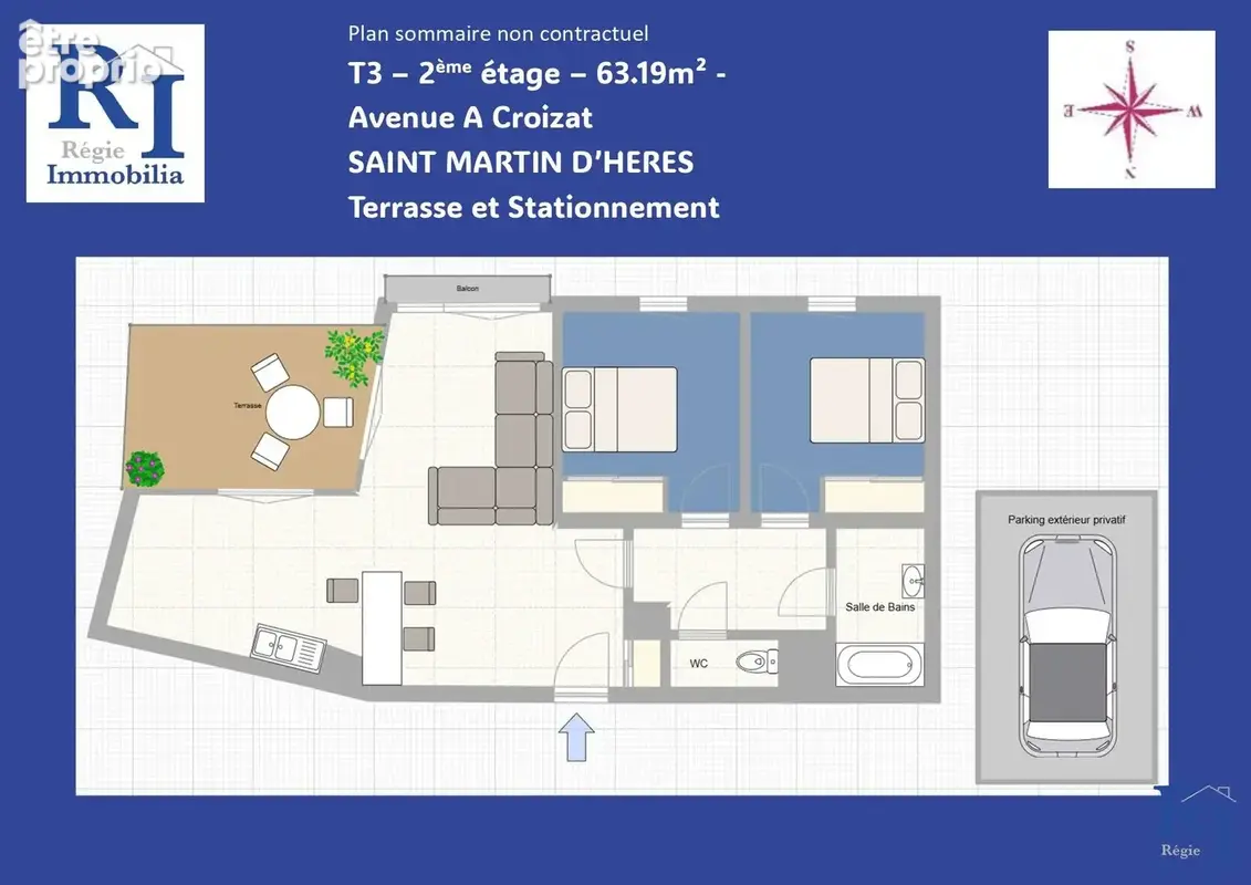 Appartement 3 pièces 63 m² à vendre à Saint-Martin-D'heres (38400) - photo 4