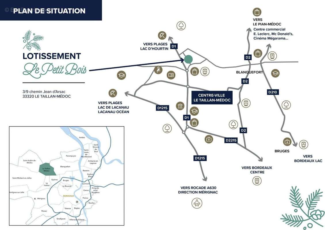 Terrain à LE TAILLAN-MEDOC