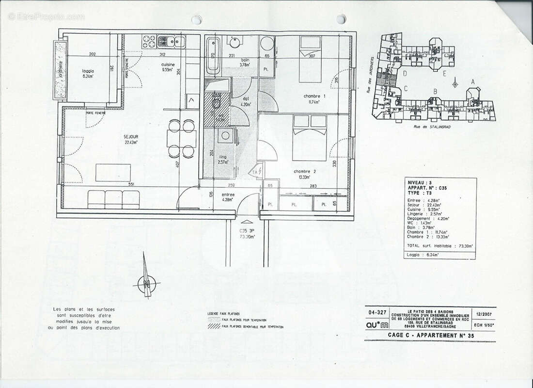 Appartement à VILLEFRANCHE-SUR-SAONE